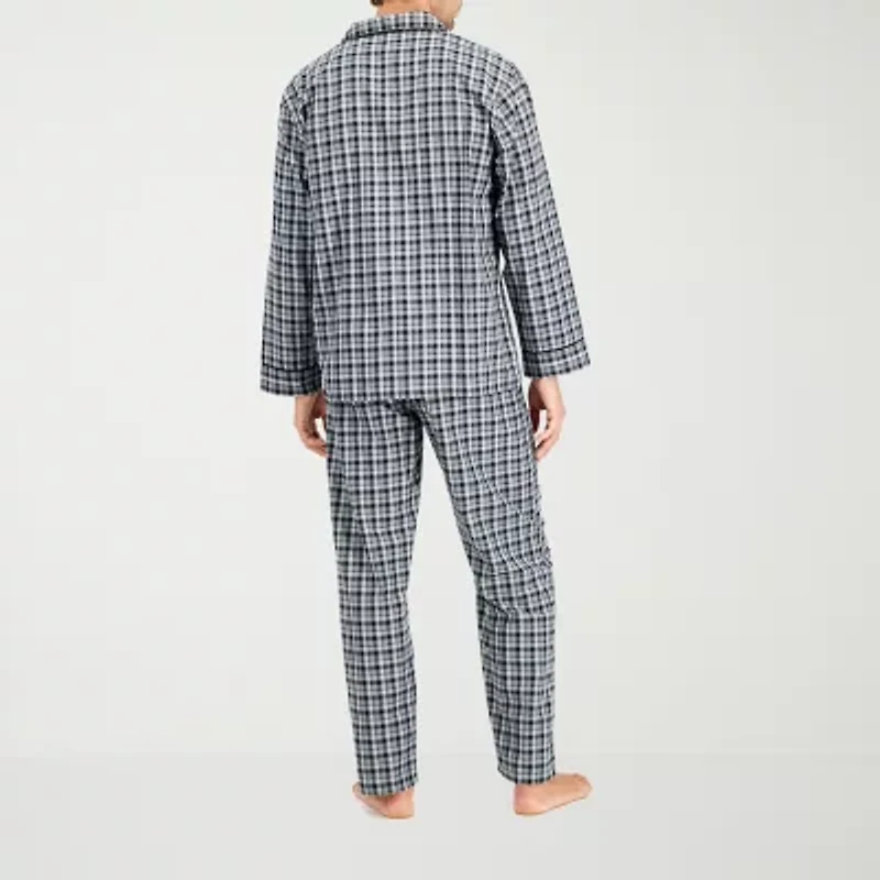 Hanes Mens Long Sleeve 2-pc. Big Pajama Sets