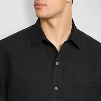 Van Heusen Weekend Mens Short Sleeve Moisture Wicking Camp Shirt