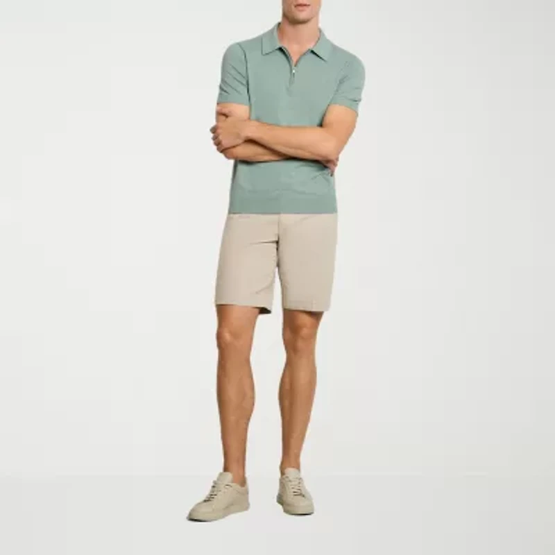 Van Heusen Smart Temp Quarter Zip Mens Short Sleeve Polo Sweater