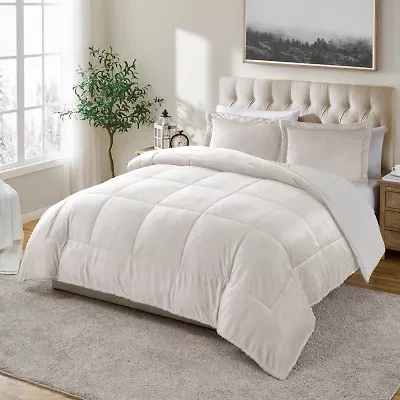 Swift Home Reversible Micro-Mink And Sherpa Midweight Down Alternative Comforter Set