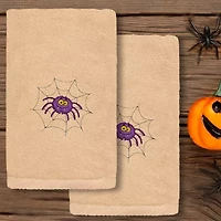 Linum Home Textiles Spider Embroidered 2-pc. Hand Towel