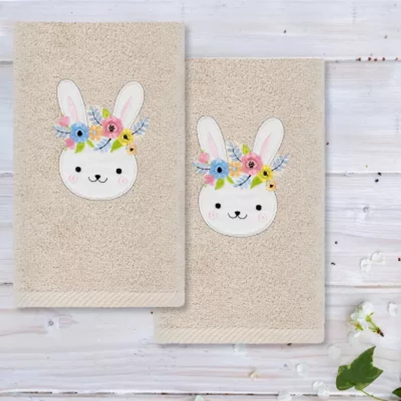 Linum Home Textiles Bee Dance Embroidered 2-pc. Hand Towel