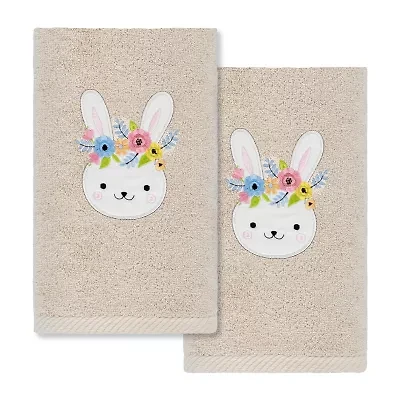 Linum Home Textiles Bee Dance Embroidered 2-pc. Hand Towel