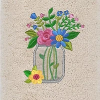 Linum Home Textiles Flower Crown Embroidered 2-pc. Hand Towel