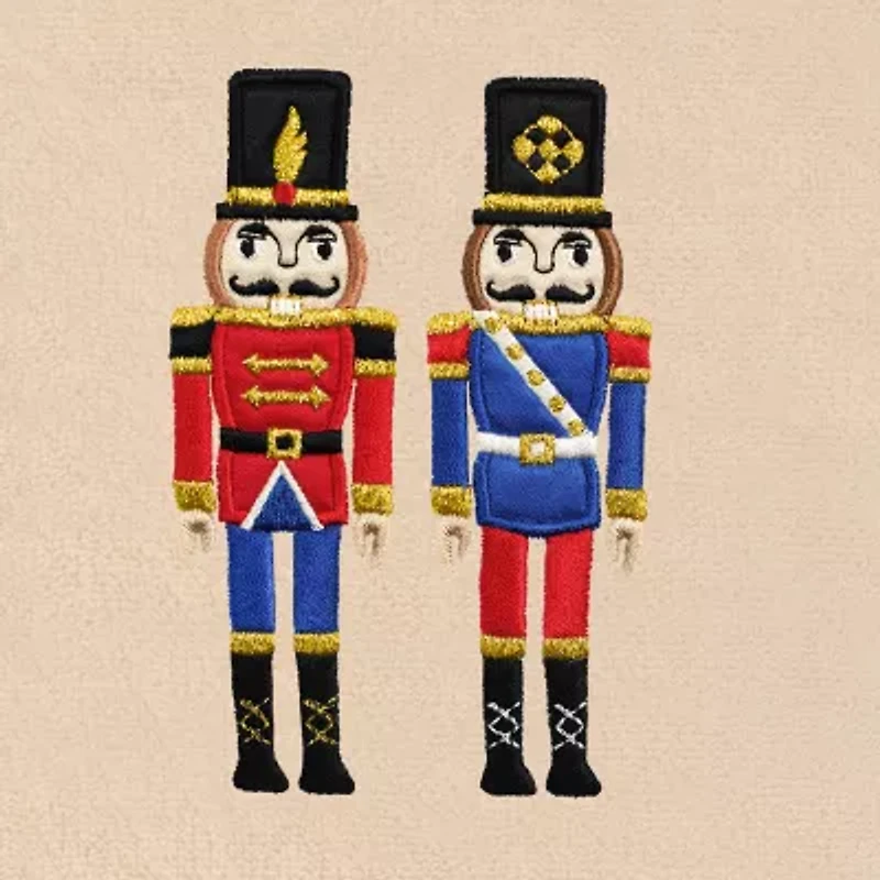 Linum Home Textiles Nutcrackers Embroidered 2-pc. Hand Towel