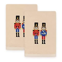 Linum Home Textiles Nutcrackers Embroidered 2-pc. Hand Towel