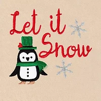 Linum Home Textiles Let It Snow Embroidered 2-pc. Hand Towel