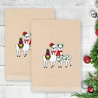 Linum Home Textiles Llamas Embroidered 2-pc. Hand Towel