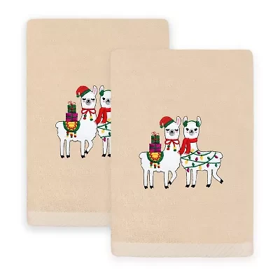 Linum Home Textiles Llamas Embroidered 2-pc. Hand Towel
