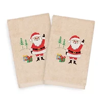 Linum Home Textiles Xmas Santa Waving 2-pc. Hand Towel