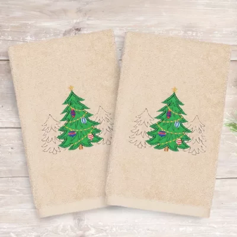 Linum Home Textiles Xmas Three Trees 2-pc. Hand Towel