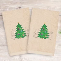 Linum Home Textiles Xmas Three Trees 2-pc. Hand Towel