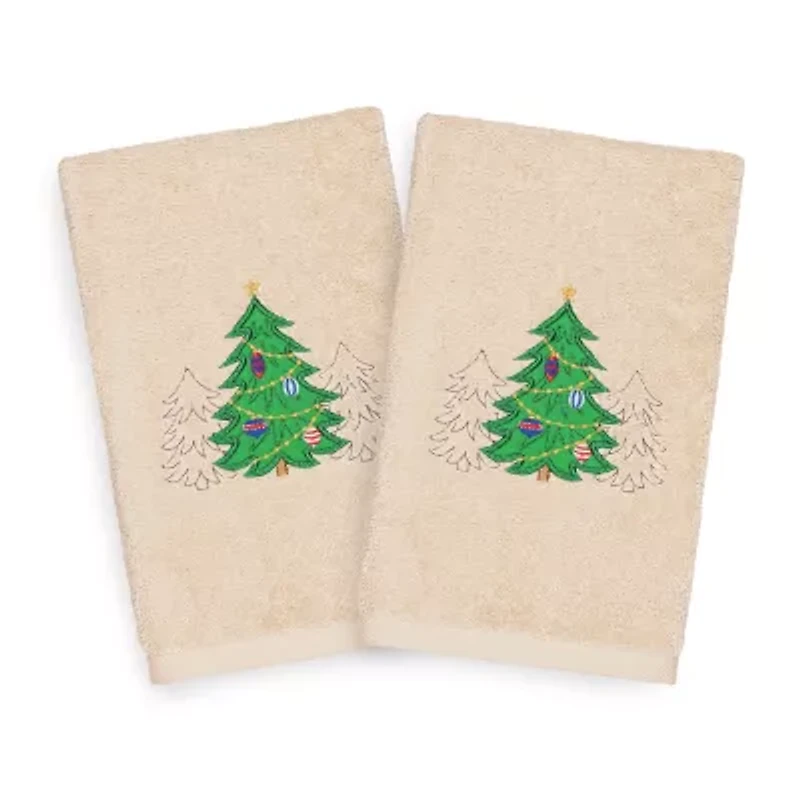Linum Home Textiles Xmas Three Trees 2-pc. Hand Towel