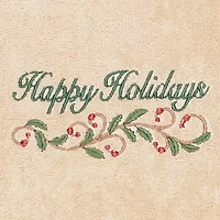 Linum Home Textiles Xmas Happy Holidays 2-pc. Hand Towel