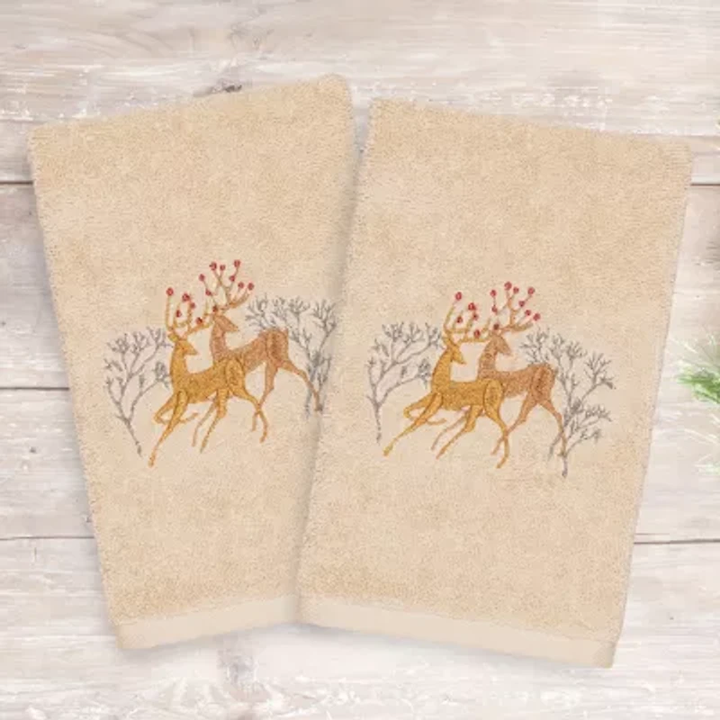 Linum Home Textiles Christmas Deer Pair 2-pc. Hand Towel