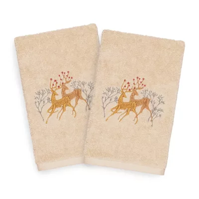 Linum Home Textiles Christmas Deer Pair 2-pc. Hand Towel