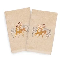 Linum Home Textiles Christmas Deer Pair 2-pc. Hand Towel