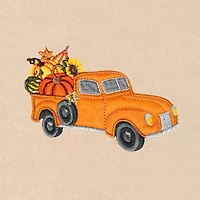 Linum Home Textiles Autumn Truck Embroidered 2-pc. Hand Towel