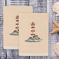 Linum Home Textiles Summer Lighthouse Embroidered 2-pc. Hand Towel