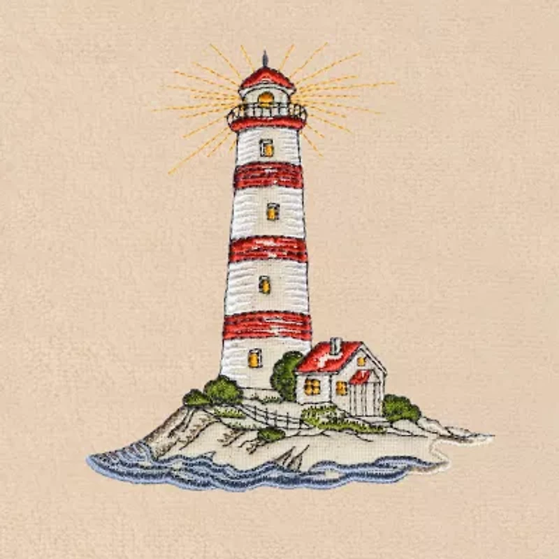 Linum Home Textiles Summer Lighthouse Embroidered 2-pc. Hand Towel