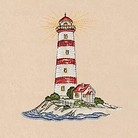 Linum Home Textiles Summer Lighthouse Embroidered 2-pc. Hand Towel