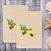Linum Home Textiles Summer Truck Embroidered 2-pc. Hand Towel