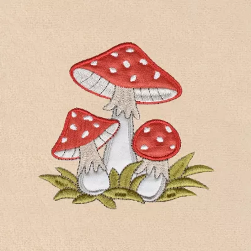 Linum Home Textiles Spring Mushroom Embroidered 2-pc. Hand Towel