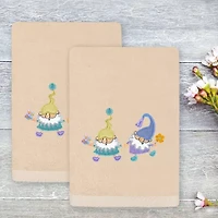 Linum Home Textiles Spring Gnomes Embroidered 2-pc. Hand Towel