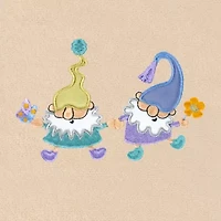 Linum Home Textiles Spring Gnomes Embroidered 2-pc. Hand Towel