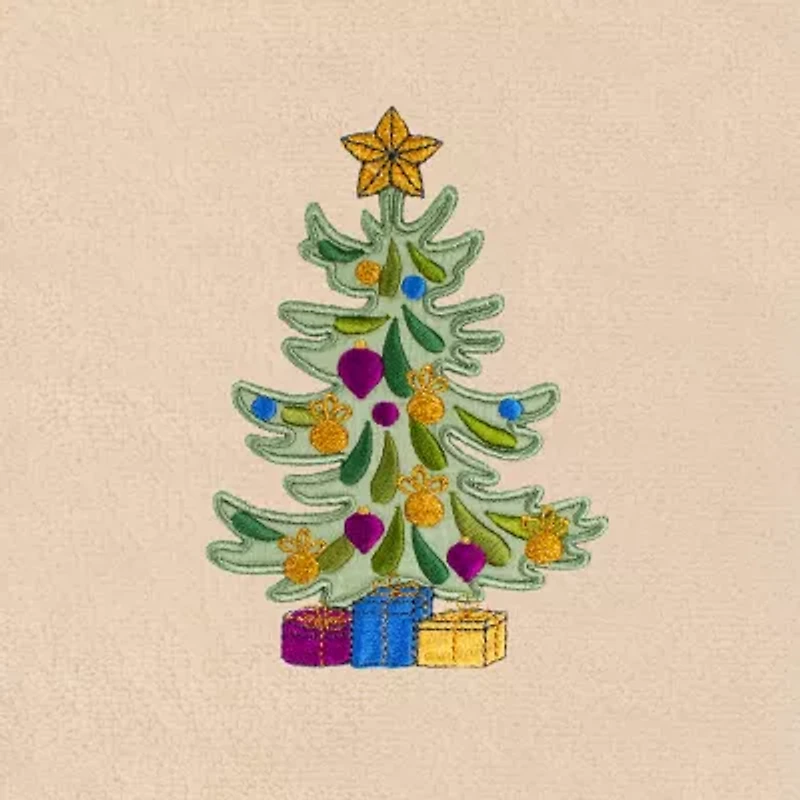 Linum Home Textiles Christmas Presents Embroidered 2-pc. Hand Towel