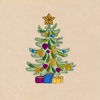 Linum Home Textiles Christmas Presents Embroidered 2-pc. Hand Towel