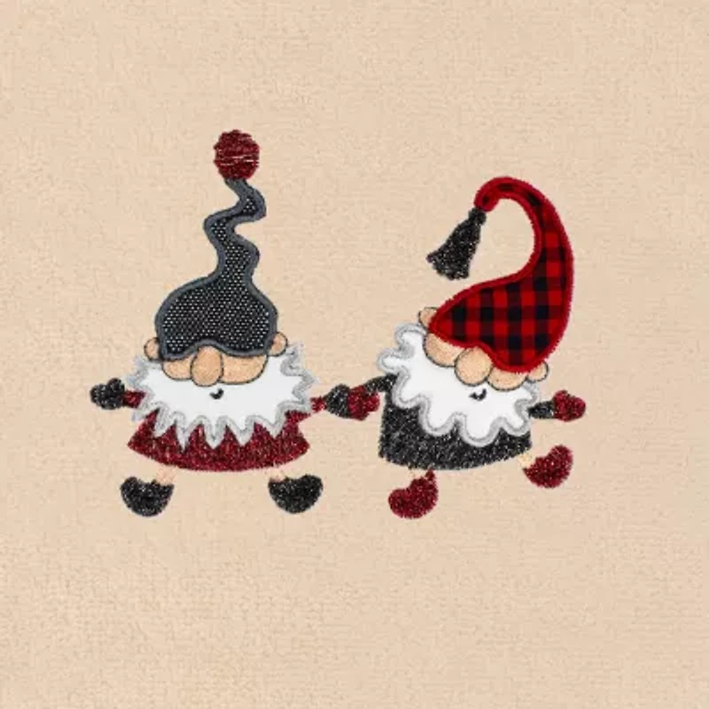 Linum Home Textiles Christmas Gnomes Embroidered 2-pc. Hand Towel