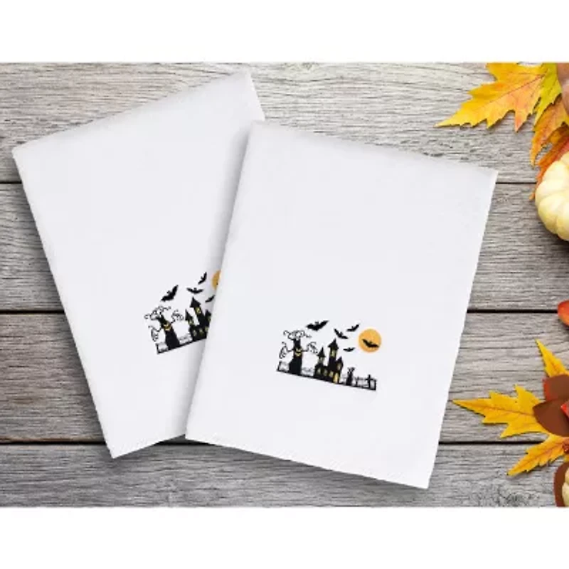 Linum Home Textiles Halloween Scary Embroidered 2-pc. Hand Towel