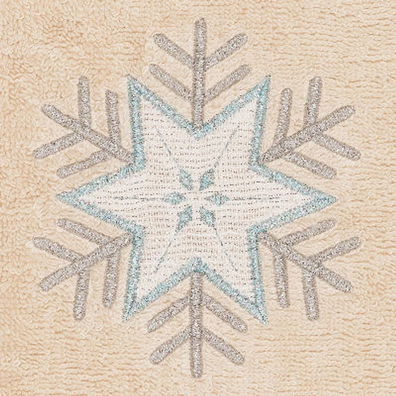Linum Home Textiles Christmas Crystal Embroidered 2-pc. Hand Towel