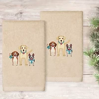 Linum Home Textiles Dogs Embroidered 2-pc. Hand Towel