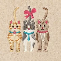Linum Home Textiles Cats Embroidered 2-pc. Hand Towel