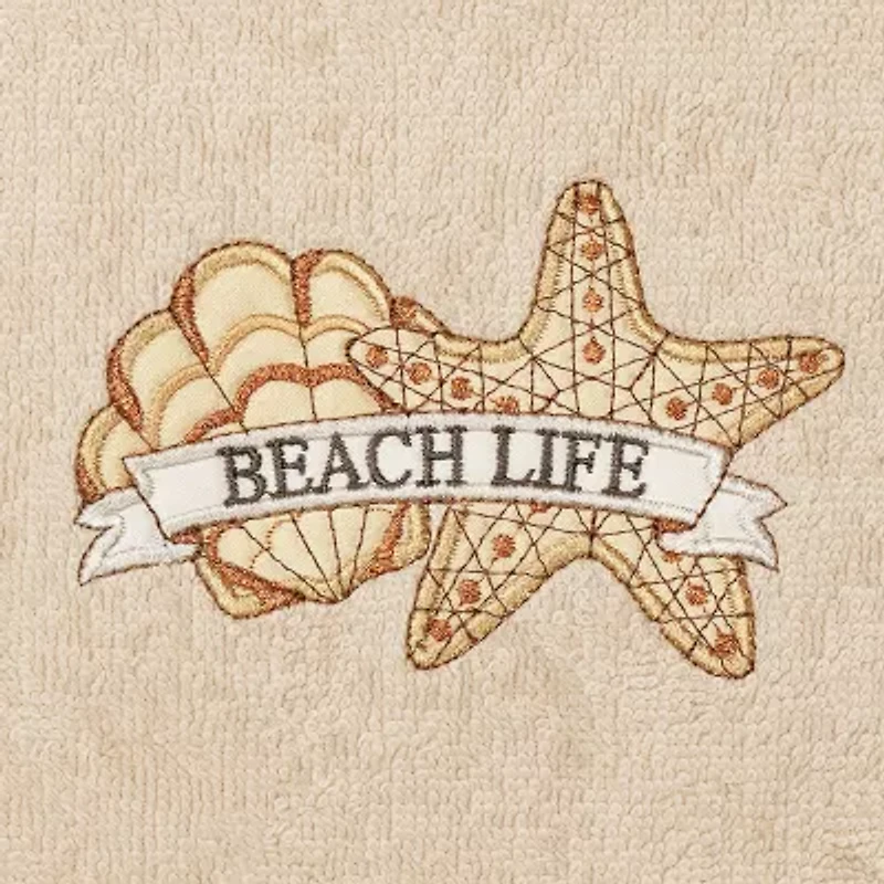 Linum Home Textiles Beach Life Embroidered 2-pc. Hand Towel