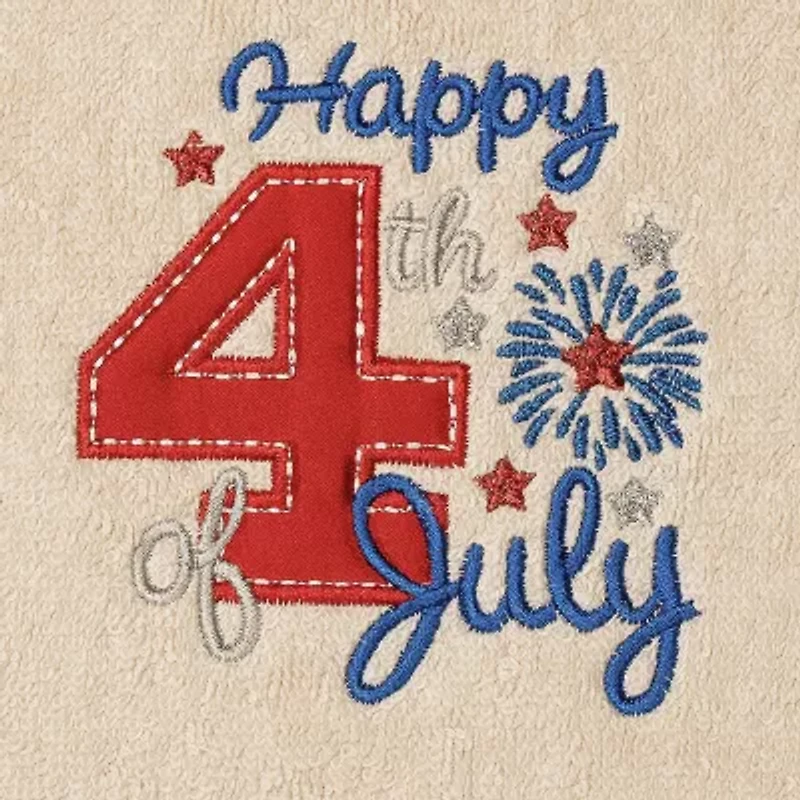Linum Home Textiles 4th Of July Embroidered 2-pc. Hand Towel