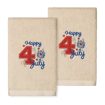 Linum Home Textiles 4th Of July Embroidered 2-pc. Hand Towel