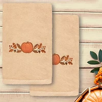 Linum Home Textiles Harvest Bounty Embroidered 2-pc. Hand Towel