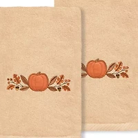 Linum Home Textiles Harvest Bounty Embroidered 2-pc. Hand Towel