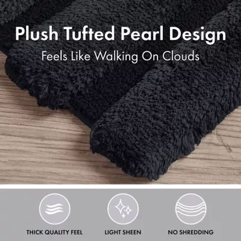 Madison Park Tufted Pearl Channel Soft Solid Bath Rug