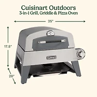 Cuisinart Outdoors 3-In-1 Grill 4-pc. Outdoor Pizza Oven