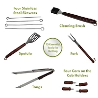 Cuisinart Outdoors Wooden 13-pc. Grilling Set