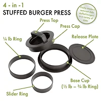 Cuisinart Outdoors 4-In-1 Stuffed Burger Press