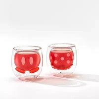 Joyjolt Mickey Pants And Minnie Skirt Double Wall 2-pc. Mickey Mouse Cappuccino Cup