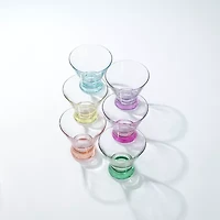 Joyjolt Hue Colored 6-pc. Martini Glass