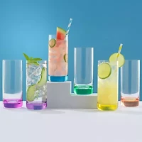 Joyjolt Hue Colored 6-pc. Drinkware Set
