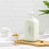Joyjolt Glass Milk Bottles With Silicone Pour Lid Beverage Dispenser