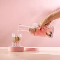 Joyjolt Elle Fluted Bedside 2-pc. Decanter Set